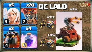 Th 11 Queen charge Lalo attack strategy | QC Lavaloon with flame flinger attack strategy | 3 star