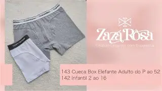 143 Cueca box elefante  adulto do P ao 52 142 Infantil 2 ao 16 - Zaza Rosa