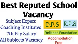👍Best School Jobs 2025 | High Salary💰 Accommodation Available | Subject Expert Vacancy Today