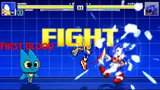 Sonic and Aborabat Vs Exeller (for @Hellbeats Boyfriend)