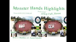 Monster hands Highlight pt2 #ACR live #MTT Tournament  Bluff calling Pocket Kings all in Poker vlog