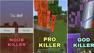 MINECRAFT : NOOB KILLER VS PRO KILLER VS GOD KILLER 😈 #Shorts