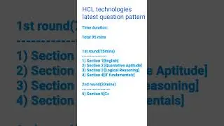 HCL Tech latest question pattern #hcltechlatestexampattern2023