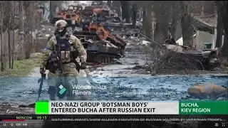 AFU Neo Nazi Battalion 'Botsman Boys' at Bucha - Ukraine War Combat Footage