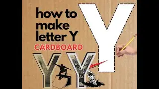 How to Make a Large Cardboard Alphabet Letter Y | DIY Home Decor & Event Ideas Birthday Centerpiece