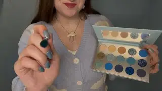 ASMR Doing Your Blue Cloud Styling ☁️ (Makeup, Hair, Outfit)