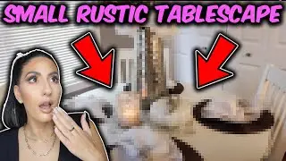 💎 RUSTIC FARMHOUSE & GLAM TABLESCAPE ON SMALL ROUND DINING TABLE! 💎