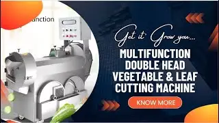 Multifunction Double Head Vegetable & Leaf Cutting Machine High Capacity suitable for Bulk Cooking