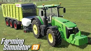 Zbieranie trawy i ugniatanie kiszonki - Farming Simulator 19 | #119