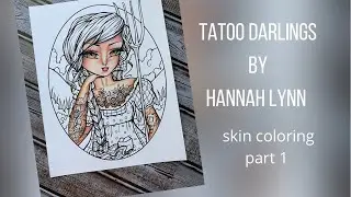 COLORING SKIN WITH BUDGET(STAR JOY) COLOR PENCILS|TATOO DARLINGS|HANNAH LYNN