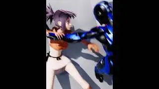 Lisa taking down the Iron Girl!#shorts #short #animation #maya #unity3d
