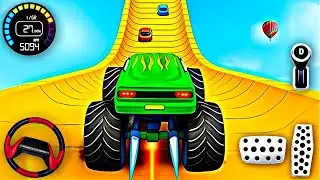 Monster Truck Mega Ramp Impossible Driver - 4x4 Ultimate Car Stunts GT Racing - Android GamePlay /3D