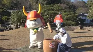 ひこにゃん お餅つき