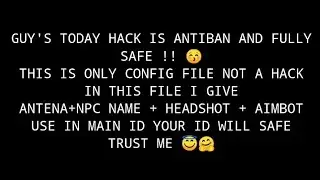 PAID HACK INTO FREE HACK NO RUPEES ANTIBAN FILE INJECTOR!! NO BAN NO HACK FILE