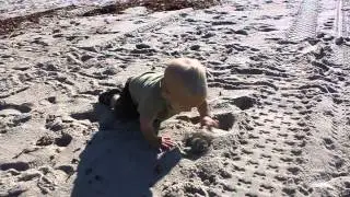 Jonah crawling on Beach, CA