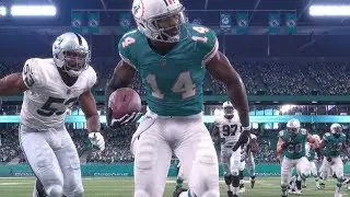 THIS GAME IS FUN AND BAD! Madden 18 Dolphins franchise vs Raiders (S1W9)