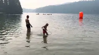 Озеро White pine beach. Реально можно купаться.