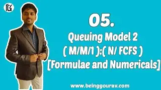 Queuing Model 2 ( M/M/1): ( N/ FCFS) [ Formulae and Numericals] in Hindi by BeingGourav.com