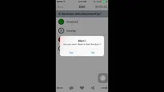 Chemistry Quiz iOS App Preview