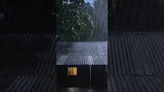 HEAVY STORM RAIN on Tin Roof 🌧️ Dark Night ASMR for Deep Sleep & Insomnia Relief