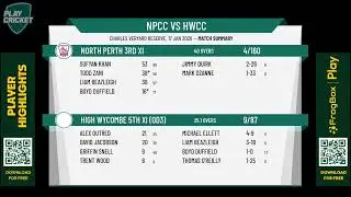 North Perth 3rd XI v High Wycombe 5th XI (OD3)