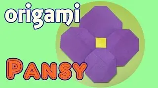 How to make a paper pansy  | origami flower pansy tutorial easy