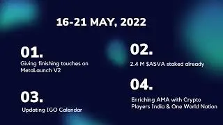 Metalaunch's Weekly Report: 16th to 21st May,2022!