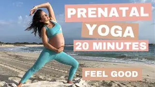 20-Minute Prenatal Yoga for an Easy Labor | Relieve Sciatica & Back Pain | Third & Second Trimester