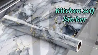 Waterproof Sticker For Kitchen And Home Self Adhesive Sticker//Self  Adhesive Glossy Marble Foil/RF