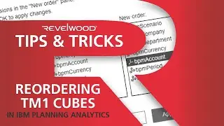 How to Reorder TM1 Cubes in IBM Planning Analytics Workspace [Planning Analytics Tips & Tricks]