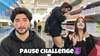 Pause challenge | Went crazy she pulled off my pants in middle of the store😤 | Alfesh