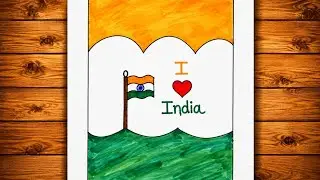 I ❤️ My India #national flag 🇮🇳 drawing #trending #art 