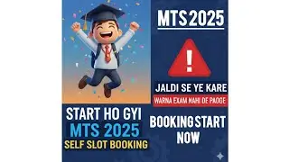 Ssc MTS slot booking 2025