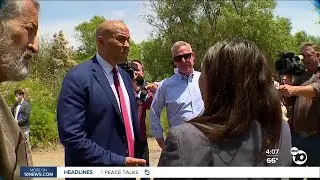 Sen. Cory Booker visits Tijuana River Valley for his first time
