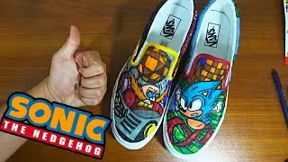 CUSTOM SONIC THE HEDGEHOG VANS!