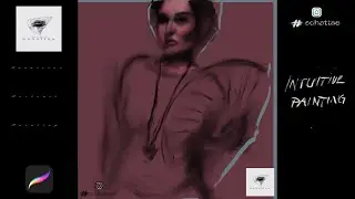 Intuitive portrait painting on procreate | #shorts #schattae #processvideo #art