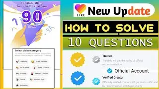 How To Get Verification Badge In Likee App | Solve Questions For Likee App & Select Video Category