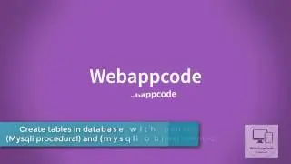 create table with php in database(mysqli procedural and mysqli object oriented)