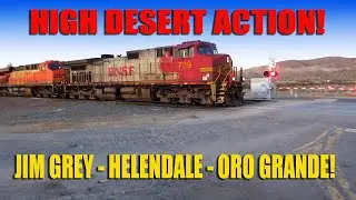 UP BNSF Mojave High Desert Action!! Jim Grey -Helendale - Oro Grande #unionpacific #bnsf #railroad