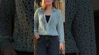 Casaco de croch&ecirc;! Gostou? Deseja ver a aula completa deste modelo de inspira&ccedil;&atilde;o? COMENTE AQUI 🤍