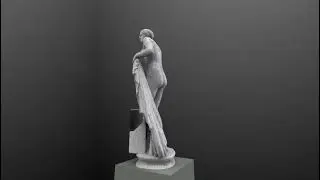 Aphrodite with a TV, 2025. Digital sculpture by Genco Gulan. after Praxiteles