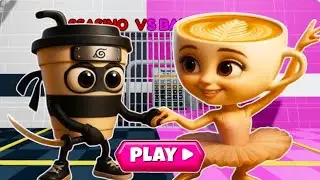 Coffee Ninja vs Ballerina Latte ☕️💃 | Funny Cup Battle Animation!