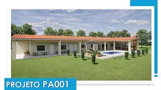 Casa em L com piscina | 4 SUÍTES ACONCHEGANTE |