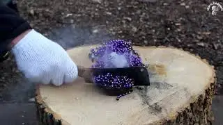 EXPERIMENT Glowing 1000 degree MEAT CHOPPER vs GUNPOWDER (100 Gr) #Experiment - #GalacticExperiments