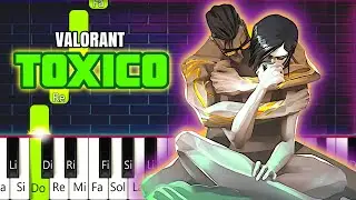 VALORANT - Toxic    -  🎹 Piano Tutorial F&aacute;cil / EASY
