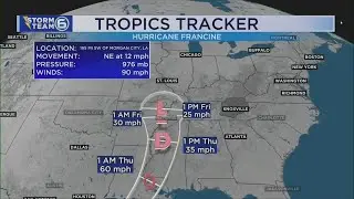 Storm Team 6 tracking Hurricane Francine