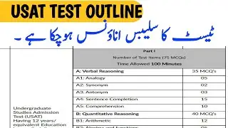 Usat Test Syllabus Outline | Usat Test Pattern | Usat Test Creteria | Latest Update Of Usat