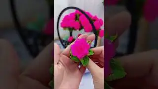 DIY ribbon rose red flower gift #diy #flowers #gift #craft #handmadegifts #rose #diycrafts #ribbon