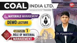 Role of Material Management L-1 for Coal India Recruitment for CIL Materials Management 2025