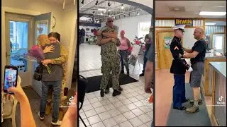 MILITARY FAMILIES REUNITED | TEAR JERKER | PART 1 | #tiktok #cry #surprise